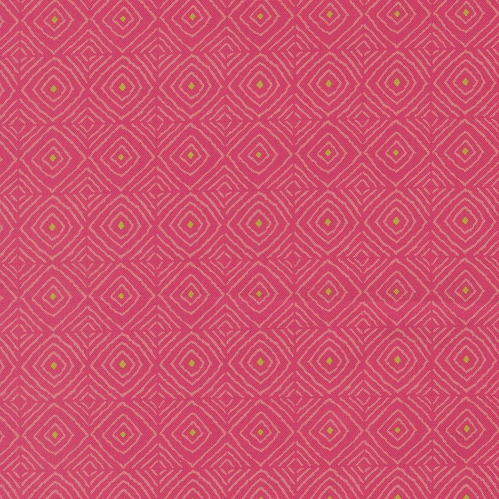 Moda Fabrics Parlor Crystal Manning Pink Diamonds Azalea